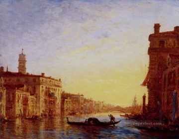 Félix Ziem Painting - El barco del Gran Canal Barbizon Felix Ziem